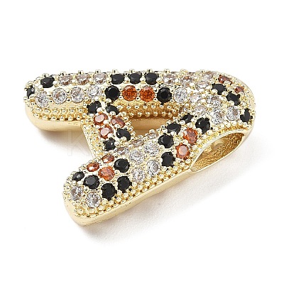 Brass Micro Pave Cubic Zirconia Pendants KK-Z108-01G-1