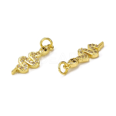 Brass Micro Pave Cubic Zirconia Pendants KK-E068-VB312-1