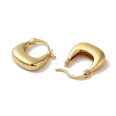 Rack Plating Brass Oval Hoop Earrings for Women EJEW-L224-53G-1