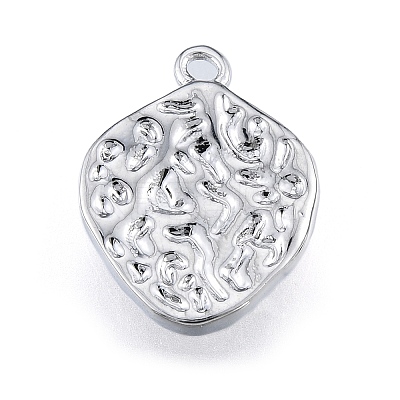 Brass Pave Clear Cubic Zirconia Charms KK-L207-015P-1