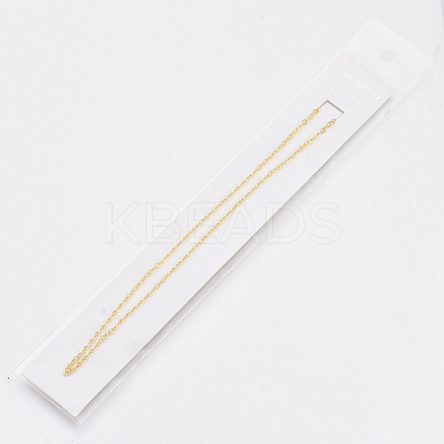 Brass Cable Chains Necklace Making MAK-N029-01G-1