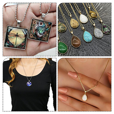 DIY Blank Cameo Photo Geometry Pendant Making Kit DIY-DC0001-99-1