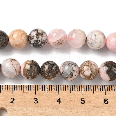 Natural Argentina Rhodonite Beads Strands G-G271-B02-8mm-1