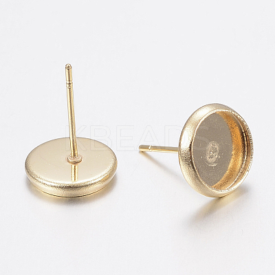304 Stainless Steel Stud Earring Settings STAS-H436-20B-1