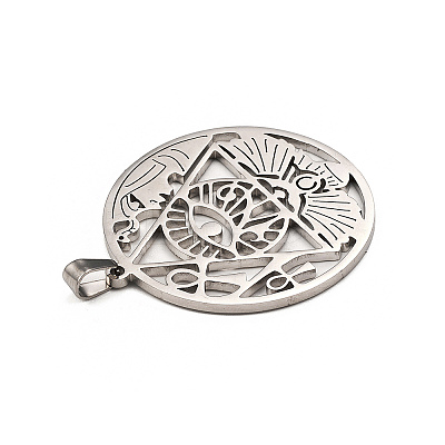 Non-Tarnish 304 Stainless Steel Hollow Pendants LS-STAS-P321-02P-1
