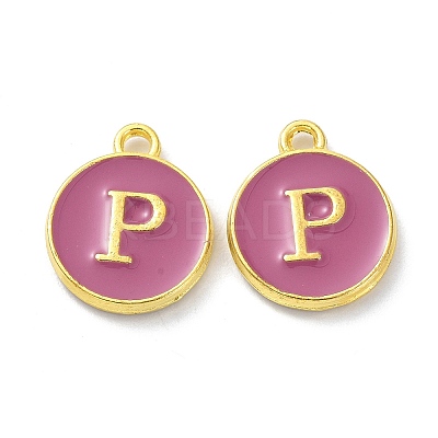 Golden Plated Alloy Enamel Charms ENAM-XCP0001-13P-1