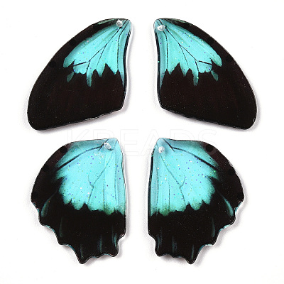 Transparent Resin Wing Pendants Set RESI-TACDZ0021-06C-1