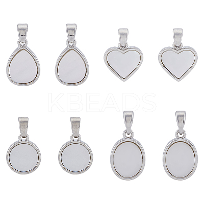 8Pcs 4 Styles Natural Freshwater Shell Charms KK-DC0003-26-1