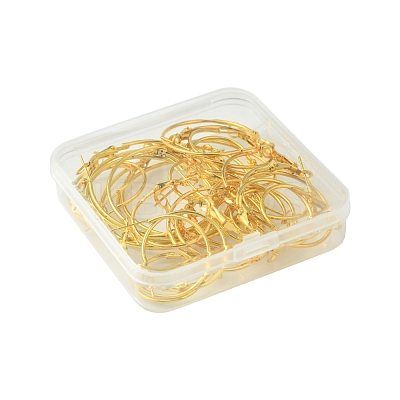32Pcs 4 Styles Iron Huggie Hoop Earring Findings IFIN-FS0001-50-1