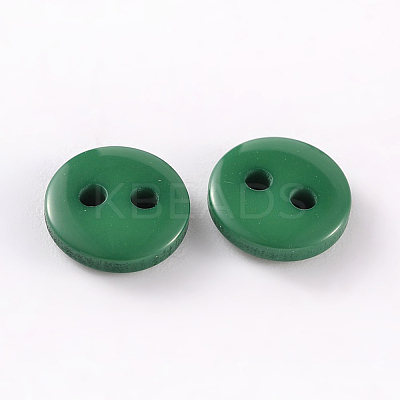 2-Hole Flat Round Resin Sewing Buttons for Costume Design BUTT-E119-34L-14-1