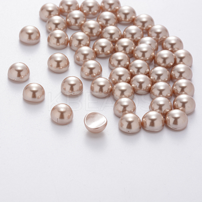 Half Round ABS Plastic Imitation Pearl Cabochons MRMJ-Q092-8mm-D05-1