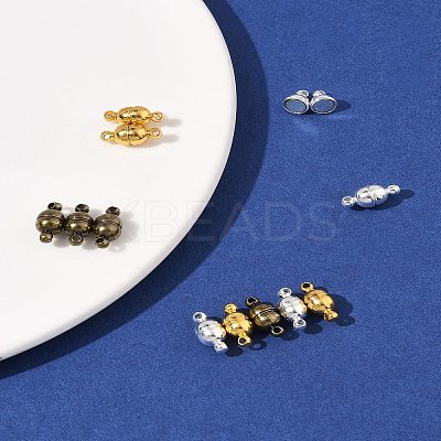 12 Sets 3 Colors Brass Magnetic Clasps KK-FS0001-55B-1