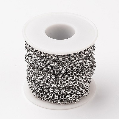 Tarnish Resistant 304 Stainless Steel Rolo Chains CHS-L015-50-1