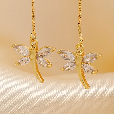 Elegant 3D Dragonfly Ear Thread ZC2846-1