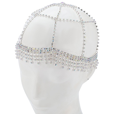 Alloy Rhinestone Mesh Headbands OHAR-WH20005-32P-1