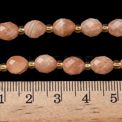 Natural Peach Moonstone Beads Strands G-F809-A44-01-1