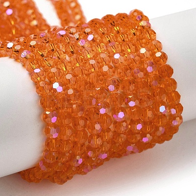 Electroplate Transparent Glass Beads Strands LS-EGLA-A035-T4mm-L05-1