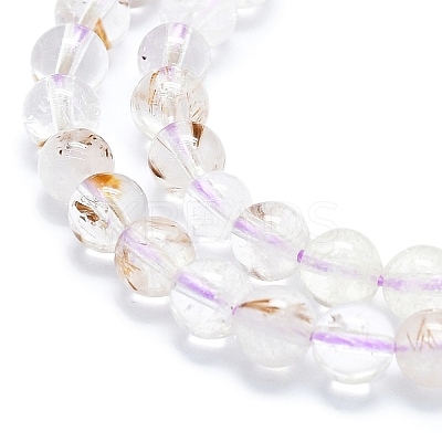 Natural Rutilated Quartz Beads Strands G-K245-A04-02-1