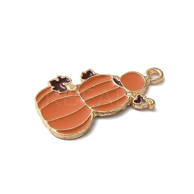 Thanksgiving Day Golden Tone Alloy Enamel Pendants LS-ENAM-M002-02P-G-1