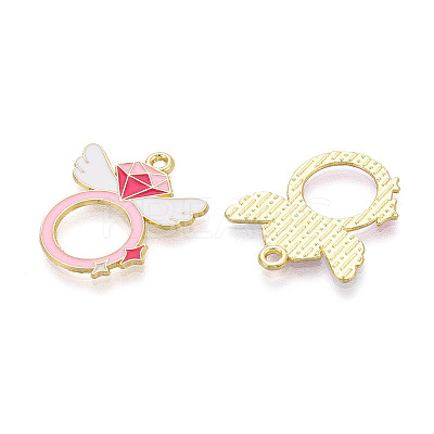 Valentine's Day Alloy Enamel Pendants ENAM-T023-18B-1