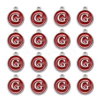 Platinum Plated Alloy Enamel Charms LS-ENAM-S118-03G-P-1