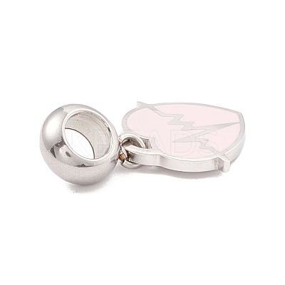 304 Stainless Steel European Dangle Charms STAS-I192-13P-1
