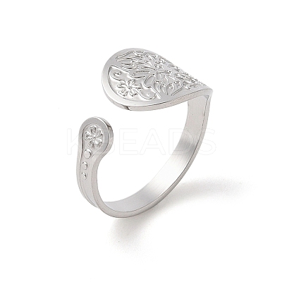 Non-Tarnish 304 Stainless Steel Cuff Rings LS-RJEW-Q812-01P-1