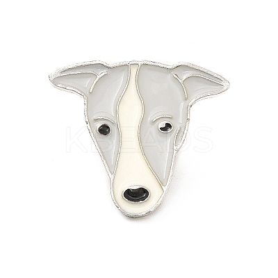 Dog Enamel Pin with Brass Butterfly Clutches LS-JEWB-A006-05B-1