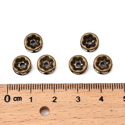 Brass Rhinestone Spacer Beads X-RB-A014-Z8mm-01AB-NF-1