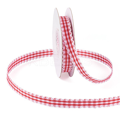 10 Yards Flat Polycotton(Polyester Cotton) Ribbon OCOR-TAC0030-01G-1