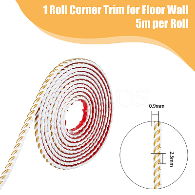 PVC Self-Adhesive Flexible Molding Trim DIY-WH0488-44-1
