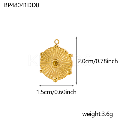304 Stainless Steel Pendants STAS-OY002-57G-1