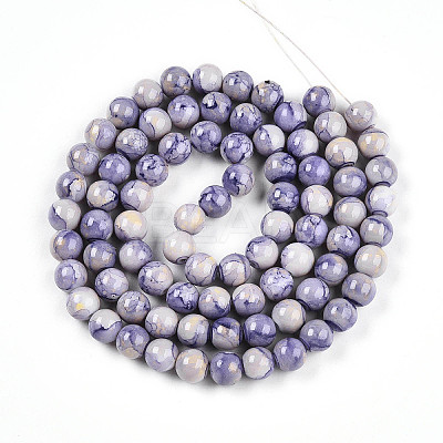 Baking Paint Glass Beads Strands X-DGLA-N003-10mm-C08-1