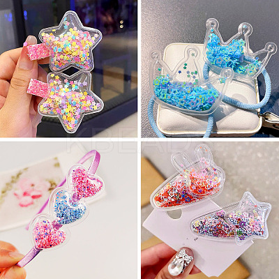 40Pcs 20 Style Crown/Star/Heart/Bowknot Plastic Cabochons KY-TA0001-27-1