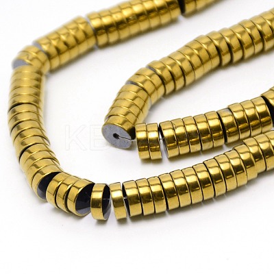 Electroplate Non-magnetic Synthetic Hematite Beads Strands G-WH0015-02C-1