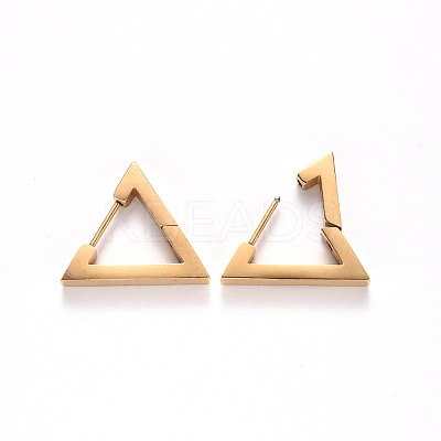 PVD Vacuum Plating 304 Stainless Steel Huggie Hoop Earrings LS-STAS-S103-27G-1