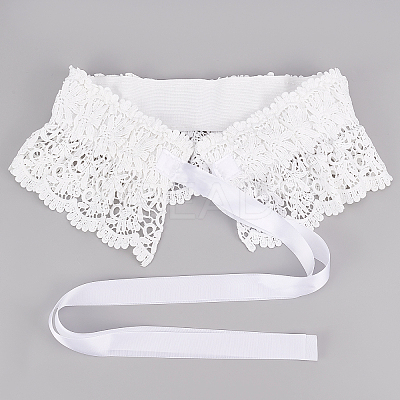 Polyester Bowknot Wide Elastic Corset Belts AJEW-WH0248-31A-1