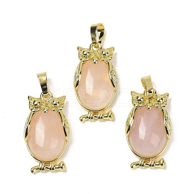Natural Rose Quartz Pendant KK-F887-02G-15-1