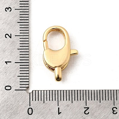 Brass Clear Cubic Zirconia Lobster Claw Clasps KK-Z078-45A-G-1