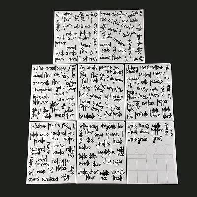 PVC Adhesive Pantry Labels Stickers Set LS-DIY-G036-03-1