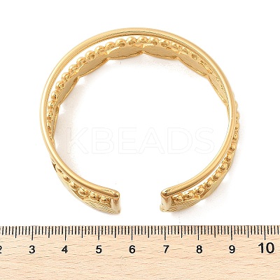 304 Stainless Steel Cuff Bangles for Women BJEW-B120-04G-03-1
