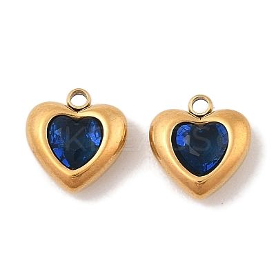 Ion Plating(IP) 304 Stainless Steel Micro Pave Cubic Zirconia Pendants STAS-S131-17G-02-1