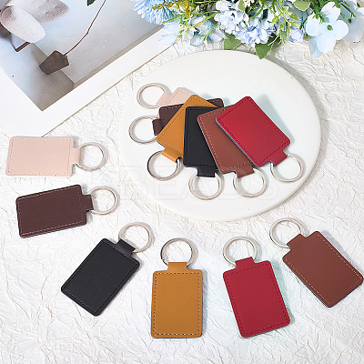 12Pcs 6 Colors PU Keychain KEYC-SC0001-89-1