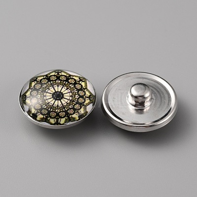 Alloy Jewelry Snap Buttons BUTT-WH0020-16D-1