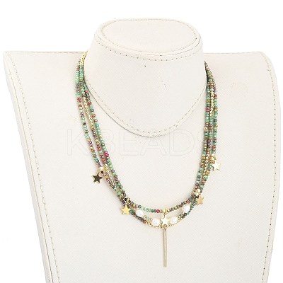 Beaded Necklaces & Pendant Necklace Sets NJEW-JN03076-02-1