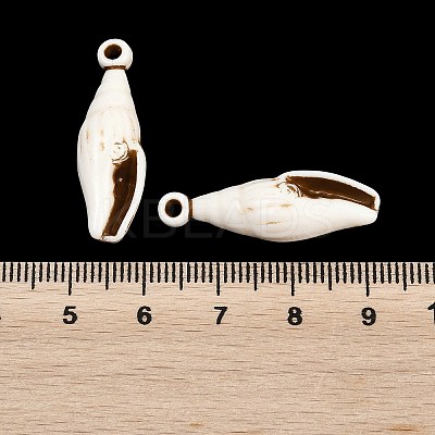 Spray Painted Opaque Acrylic Pendants ACRP-F003-03H-1
