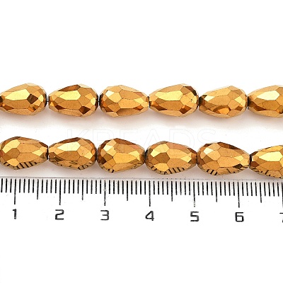 Electroplate Glass Beads Strands EGLA-D017-12x8mm-3-1