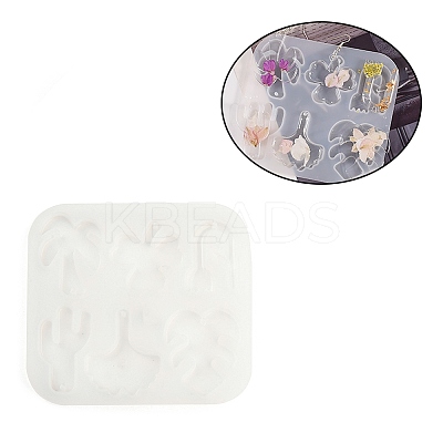 Cactus Leaf Shamrock DIY Pendant Silicone Molds DIY-E072-04C-1