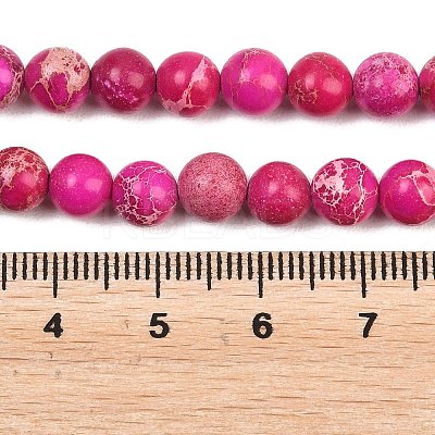 Natural Imperial Jasper Beads Strands G-I122-6mm-17-1