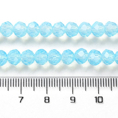 Baking Paint Transparent Glass Beads Strands DGLA-A034-J6MM-D08-1